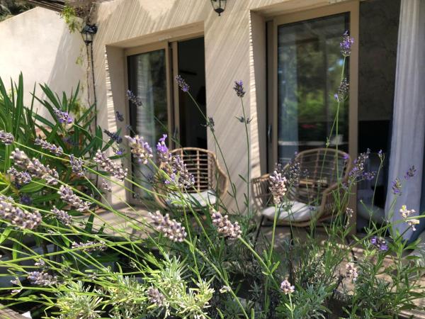 MAS DE LA FADETO : photo 4 de la chambre chambre double ou lits jumeaux deluxe - vue sur piscine