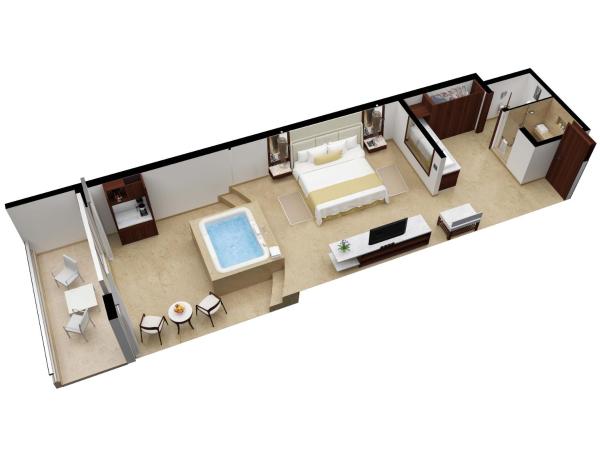 Sun Palace - All Inclusive Adults Only : photo 3 de la chambre superior deluxe ocean view - king size bed