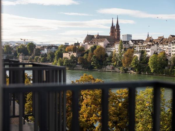 Merian Basel - Self Check-in : photo 2 de la chambre chambre double de luxe avec balcon - vue sur rivière