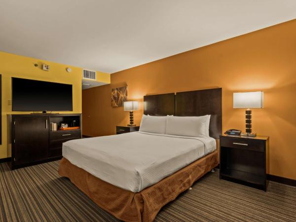 Best Western The Plaza Hotel - Free Breakfast : photo 3 de la chambre chambre lit king-size avec douche accessible en fauteuil roulant - adaptée aux personnes à mobilité réduite