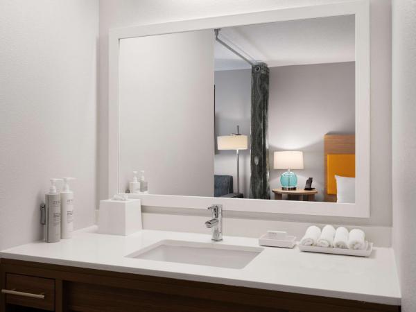 Home2 Suites by Hilton Indianapolis - Keystone Crossing : photo 9 de la chambre suite studio lit king-size avec bain à remous - accessible aux personnes malentendantes/à mobilité réduite