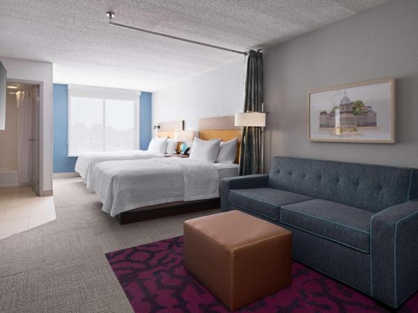 Home2 Suites by Hilton Indianapolis - Keystone Crossing : photo 2 de la chambre suite studio avec 2 lits queen-size