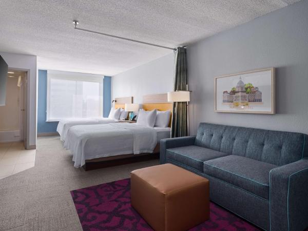 Home2 Suites by Hilton Indianapolis - Keystone Crossing : photo 4 de la chambre suite studio avec 2 lits queen-size
