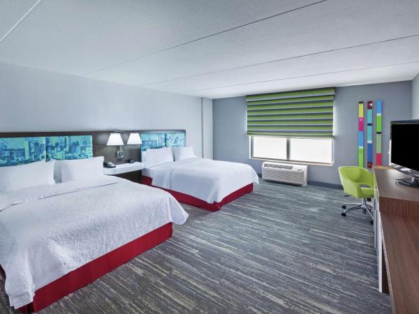 Hampton Inn & Suites Houston-Bush Intercontinental Airport : photo 1 de la chambre chambre 2 lits queen-size - accessible aux personnes à mobilité réduite - non-fumeurs