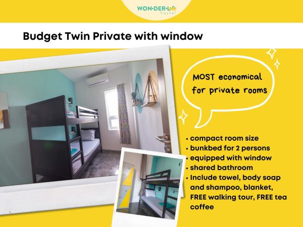 Wonderloft Hostel Kota Tua : photo 6 de la chambre chambre lits jumeaux Économique