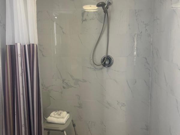 La Quinta Inn By Wyndham IH-10 West San Antonio TX : photo 2 de la chambre double room with two double beds with roll-in shower and courtyard view - mobility accessible/non-smoking