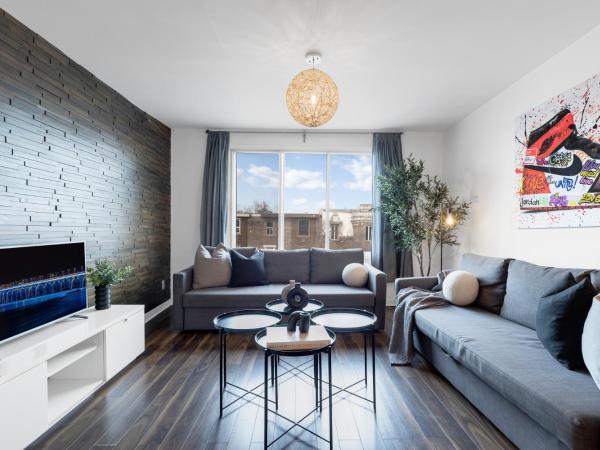 Liv MTL Soho : photo 3 de la chambre soho-3 | spacious 2br suite + rooftop bbq, downtown mtl