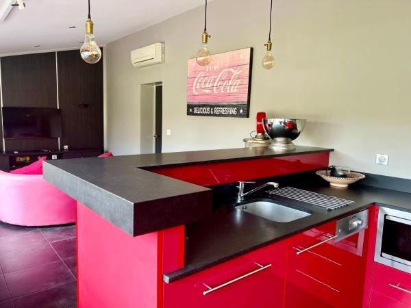 Dépendance de 40m2 avec piscine à Arles : photo 2 de la chambre chambre double - vue sur piscine