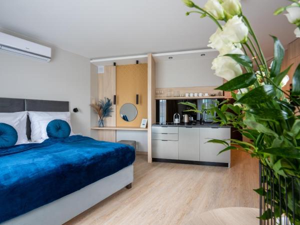 InPoint Aparthotel Grzegórzecka 11 : photo 10 de la chambre studio avec balcon 