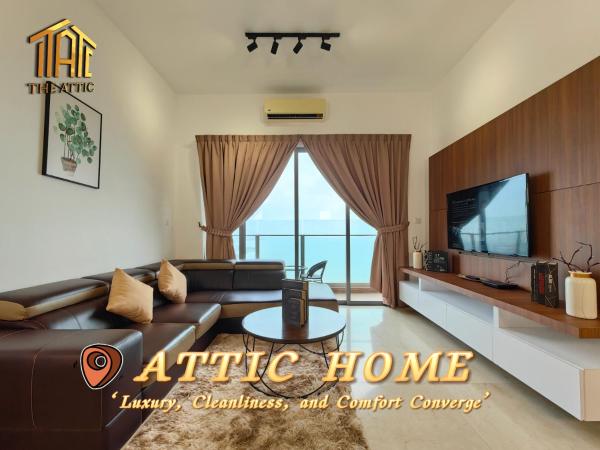 Attic Home Melaka Silverscape Residence & Jonker : photo 3 de la chambre luxury family 3 bedroom suite (private bathtub and sea view)