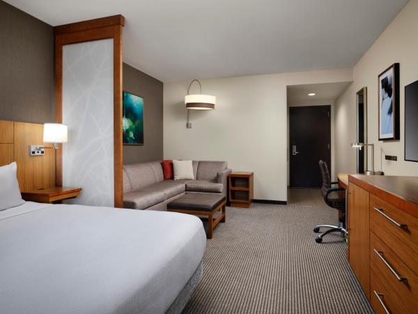 Hyatt Place Denver Downtown : photo 1 de la chambre chambre lit king-size familiale avec canapé-lit - vue sur montagne