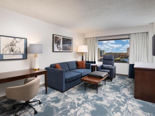 DoubleTree by Hilton Houston Medical Center Hotel & Suites : photo 9 de la chambre suite 1 chambre lit king-size avec canapé-lit et cuisine