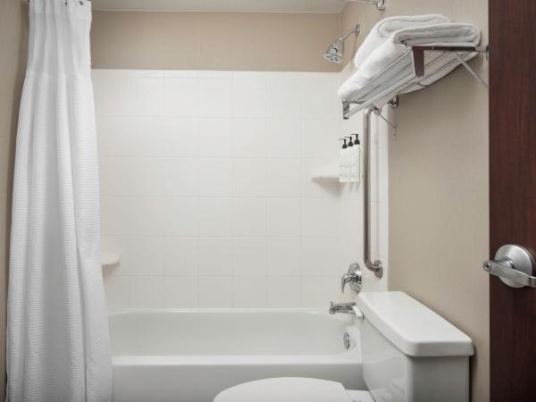 SpringHill Suites Dallas Addison/Quorum Drive : photo 6 de la chambre suite lit king-size avec canapé-lit et baignoire adaptée - accessible aux personnes à mobilité réduite et malentendantes