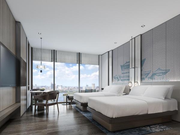 Wuhan Marriott Hotel Wuchang : photo 1 de la chambre hébergement lits jumeaux deluxe - vue sur lac