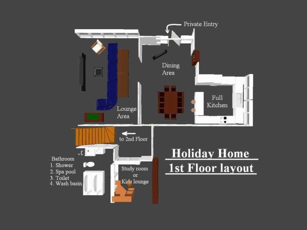 Rotorua Coachman Spa Motel : photo 3 de la chambre appartement confort 4 chambres avec bain à remous