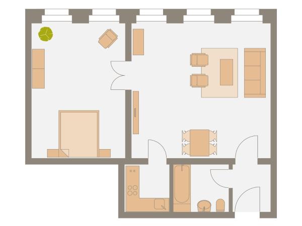 Aparthotel am Zwinger : photo 6 de la chambre appartement type m