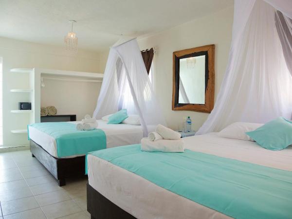 Punta Piedra Beach Posada : photo 8 de la chambre chambre double royale avec 2 lits doubles - vue sur mer