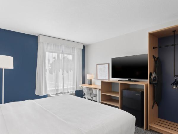 Spark by Hilton Orlando near SeaWorld : photo 6 de la chambre chambre lit king-size avec baignoire - adaptée aux malentendants et personnes à mobilité réduite