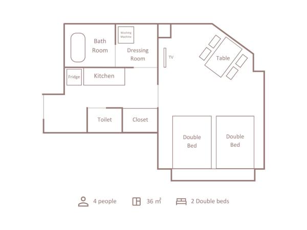 Minn Machiya : photo 6 de la chambre chambre lits jumeaux