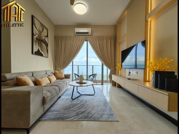 Attic Home Melaka Silverscape Residence & Jonker : photo 3 de la chambre dual key [2hall&4room] premium family suite (private bathtub and sea view)