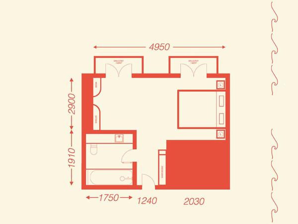 Hotel Ravesis : photo 7 de la chambre chambre lit queen-size - vue latérale