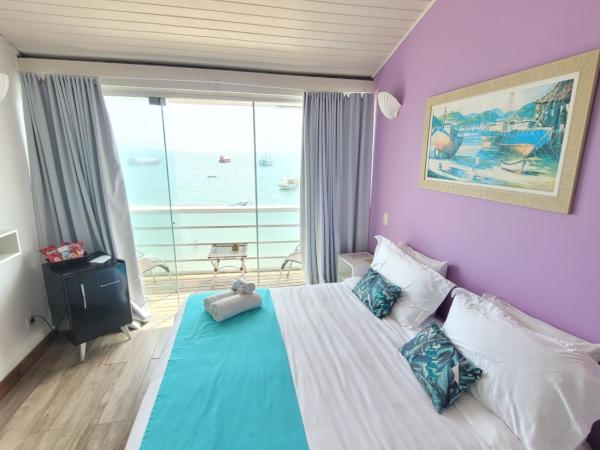 Bamboo Búzios Hostel : photo 1 de la chambre chambre double deluxe avec balcon - vue sur mer
