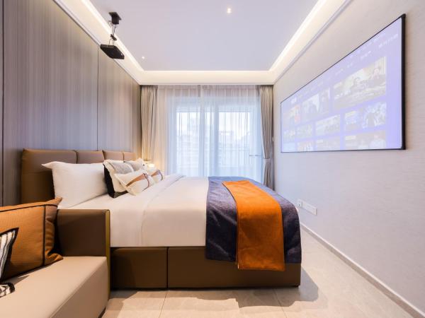 Xi Ke Executive Apartment - Shenzhen Futian Exhibition Center : photo 4 de la chambre chambre lit king-size classique