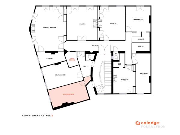 Appartement Colodge - Fourneyron : photo 6 de la chambre chambre double deluxe avec balcon