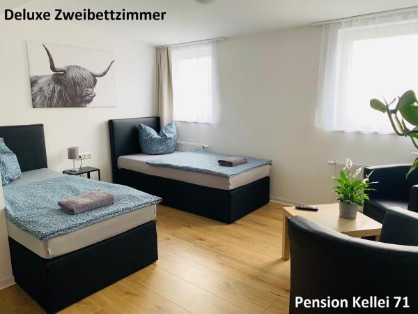 Pension Kellei 71 : photo 4 de la chambre chambre lits jumeaux deluxe