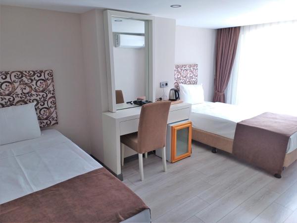 Toprak City Hotel Antalya : photo 2 de la chambre chambre lits jumeaux - vue sur jardin