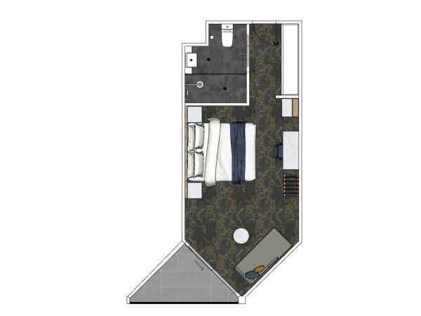 Hotel Grand Chancellor Brisbane : photo 1 de la chambre chambre lit king-size deluxe avec balcon