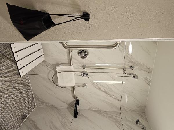 Wyndham Garden Atlanta Airport : photo 3 de la chambre chambre lit king-size avec douche accessible en fauteuil roulant - adaptée aux personnes à mobilité réduite - non-fumeurs