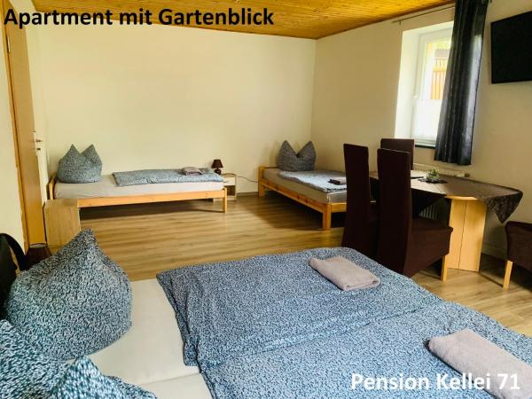 Pension Kellei 71 : photo 7 de la chambre appartement - vue sur jardin