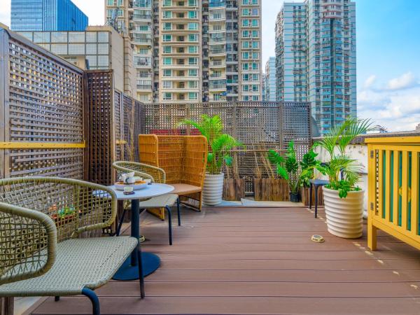 Lux Cabins Hotel Shenzhen : photo 5 de la chambre chambre lits jumeaux avec terrasse