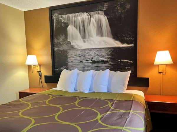 Super 8 by Wyndham Indianapolis/NE/Castleton Area : photo 1 de la chambre chambre lit queen-size accessible aux personnes à mobilité réduite - non-fumeurs