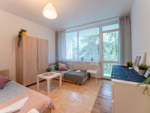 Hostello Airport Budziszyńska - przytulne pokoje blisko lotniska : photo 4 de la chambre chambre double avec terrasse