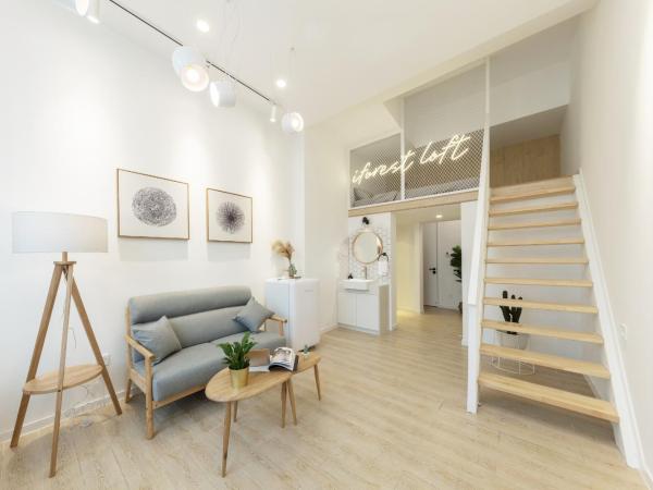 Forest Hostel Shanghai Jing'an : photo 3 de la chambre chambre supérieure lit queen-size