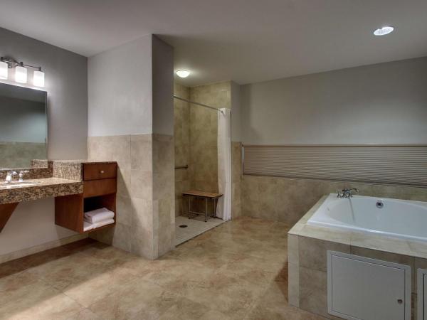 Drury Plaza Hotel San Antonio Riverwalk : photo 4 de la chambre suite lit king-size avec canapé-lit, terrasse, bain à remous et douche accessible en fauteuil roulant - accessible aux personnes à mobilité réduite