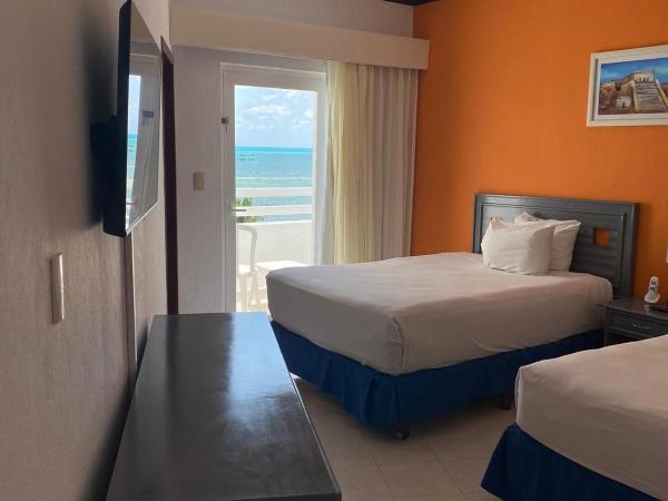 Departamento OK CANCUN PERLAS : photo 7 de la chambre appartement 2 chambres avec balcon et vue sur la mer