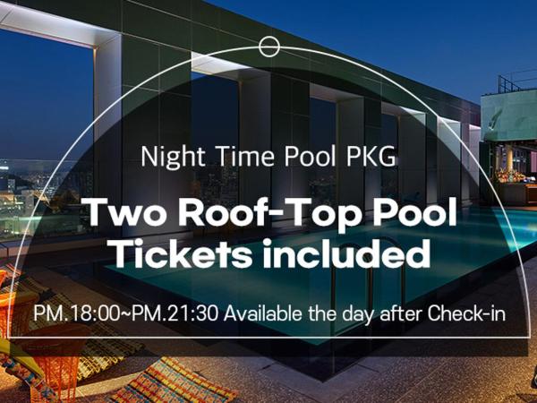 L7 Hongdae : photo 2 de la chambre [forfait piscine de nuit] chambre double standard - piscine sur le toit incluse pour 2 personnes la nuit (18h00 à 21h30) et 2 boissons de bienvenue avec nacho 