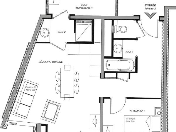 Chalet Hôtel Quartz : photo 6 de la chambre appartement