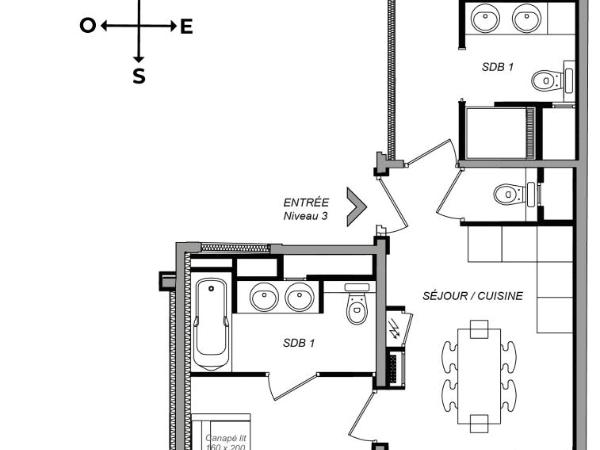 Chalet Hôtel Quartz : photo 8 de la chambre appartement
