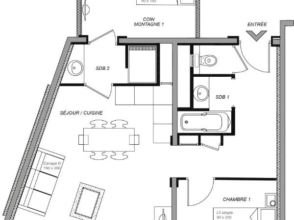 Chalet Hôtel Quartz : photo 8 de la chambre appartement