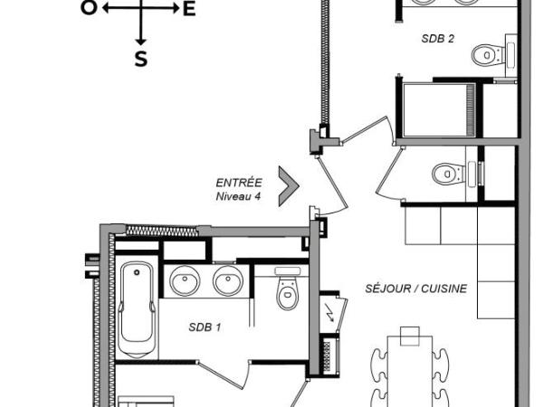 Chalet Hôtel Quartz : photo 8 de la chambre appartement