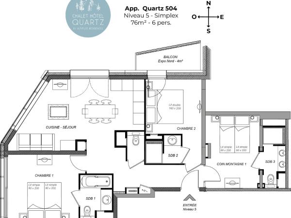 Chalet Hôtel Quartz : photo 8 de la chambre appartement