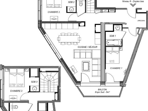 Chalet Hôtel Quartz : photo 8 de la chambre appartement