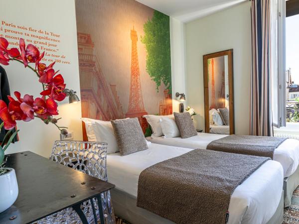 Hotel Alpha Paris Eiffel by Patrick Hayat : photo 4 de la chambre chambre double ou lits jumeaux eiffel