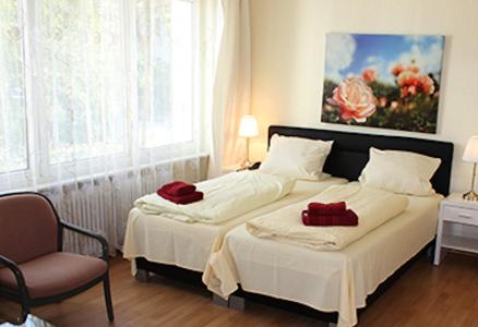 Apartment-Hotel-Dahlem : photo 2 de la chambre chambre simple avec salle de bains