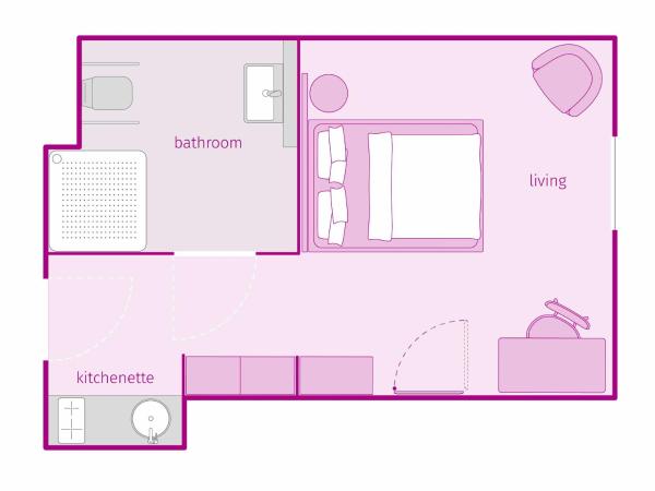 SMARTments connect FRANKFURT CITY-OST : photo 5 de la chambre studio l
