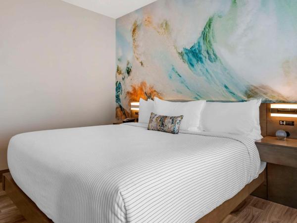 Cambria Hotel Orlando Airport : photo 3 de la chambre chambre lit king-size avec douche accessible en fauteuil roulant - adaptée aux personnes à mobilité réduite - non-fumeurs